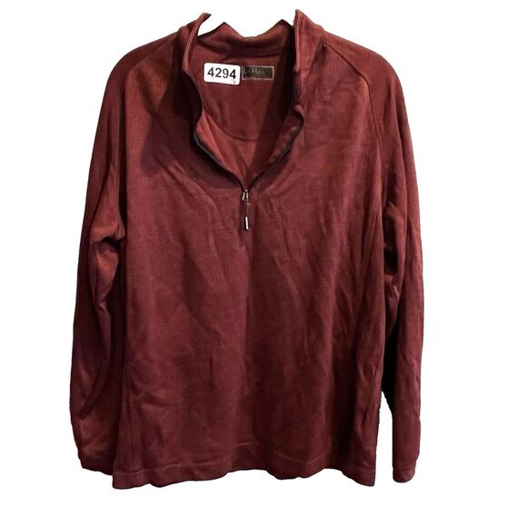 Bolle Pullover Sweater Jacket Men's M Red Maroon 1/4 Zip Golf Outdoors - Picture 1 of 10